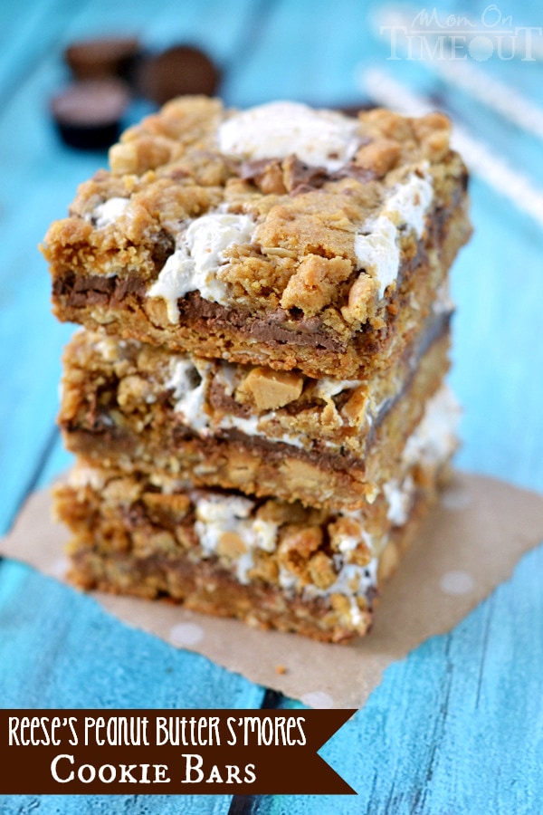 Reeses Peanut Butter Smores Oatmeal Cookie Bars Mom On Timeout Reeses Peanut Butter Smores Oatmeal Cookie Bars Mom On Timeout