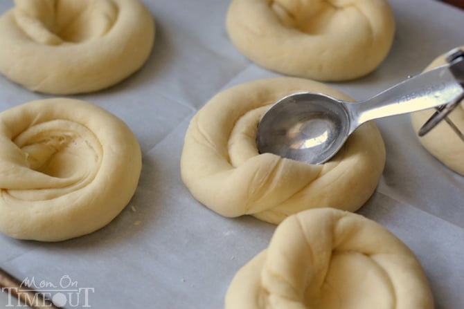 These delicious Chocolate Hazelnut Sweet Rolls take just under an hour to make and are most definitely worth the effort! | MomOnTimeout.com | #chocolate #recipe #IDelight