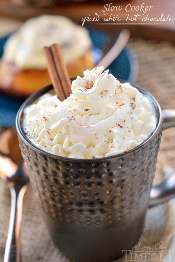 Slow Cooker Spiced White Hot Chocolate