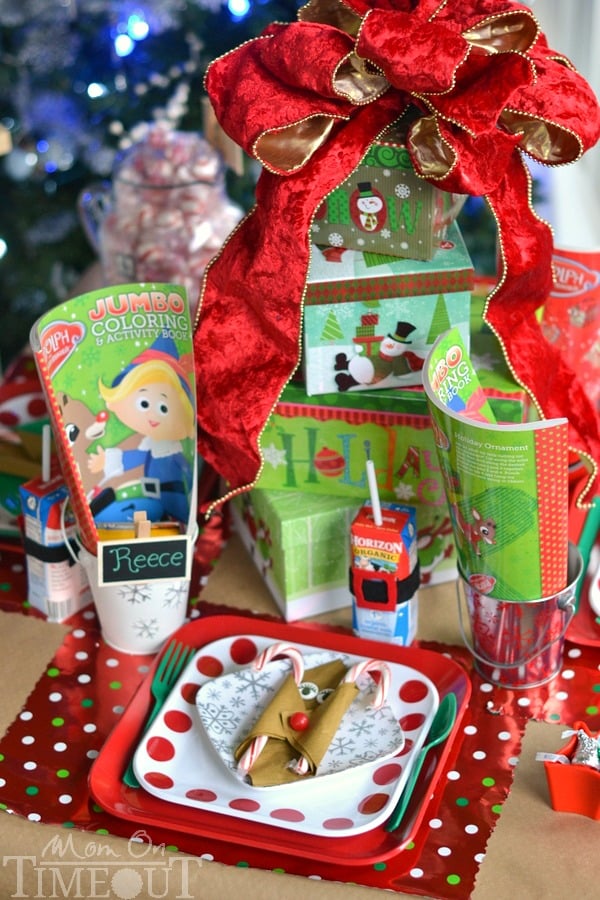 The BEST Kids Christmas Table EVER! This table will have everyone wishing they were a kid again! | MomOnTimeout.com | #christmas #kids #craft #spon