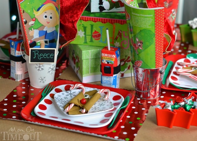 The BEST Kids Christmas Table EVER! This table will have everyone wishing they were a kid again! | MomOnTimeout.com | #christmas #kids #craft #spon