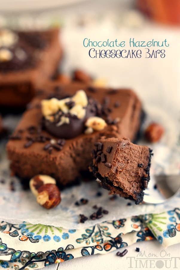 Chocolate Hazelnut Cheesecake Bars