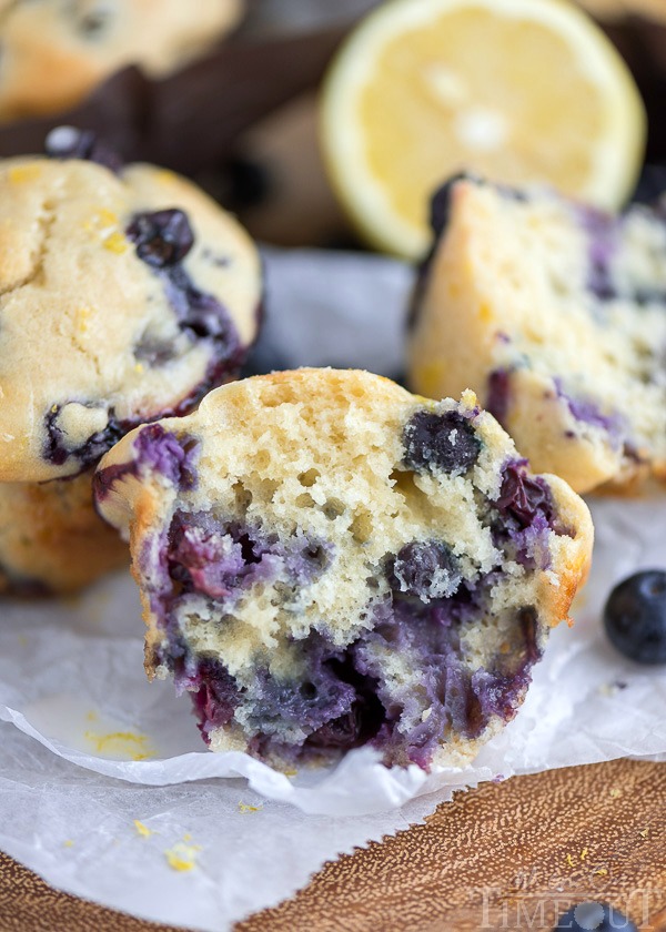 Blueberry Lemon Cream Cheese Muffins are the perfect way to start (or end) your day! An easy breakfast recipe that's sure to become a new favorite. Delicately moist and bursting with flavor, these muffins are topped with a refreshingly tart lemon glaze that's bound to make your mouth water. | MomOnTimeout.com | #IDelightIn10