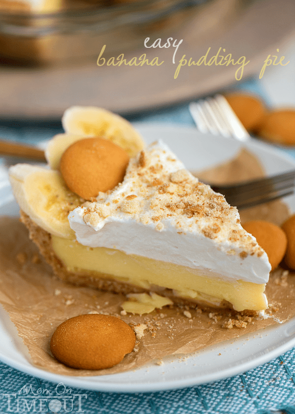 This Easy Banana Pudding Pie recipe is made totally from scratch! Perfect for picnics, potlucks, and all your gatherings all summer long! | MomOnTimeout.com