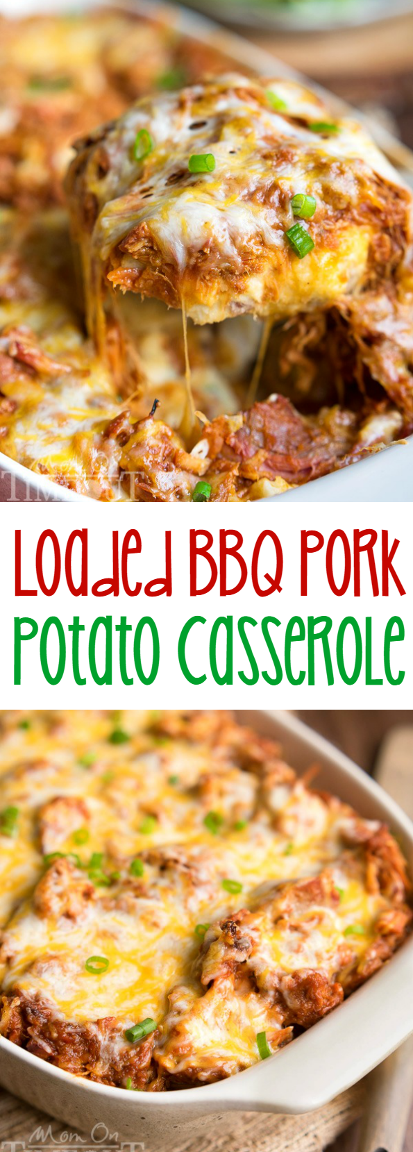 Loaded BBQ Pork Potato Casserole - Mom On Timeout