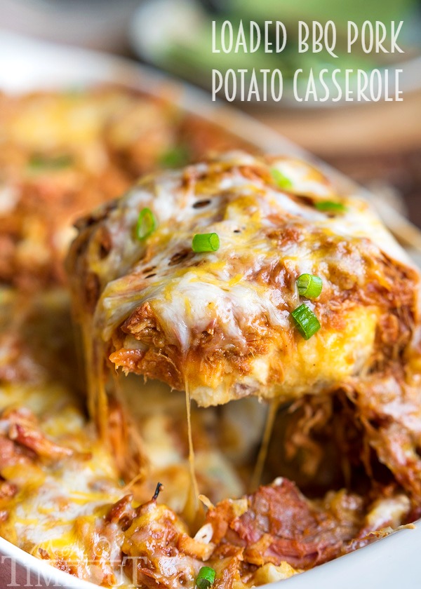 Loaded Bbq Pork Potato Casserole Mom On Timeout