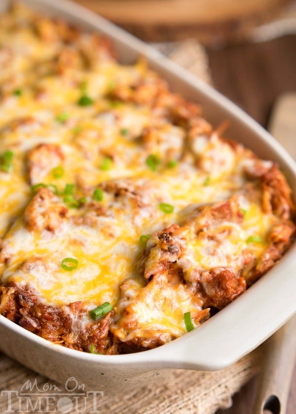 Loaded BBQ Pork Potato Casserole - Mom On Timeout