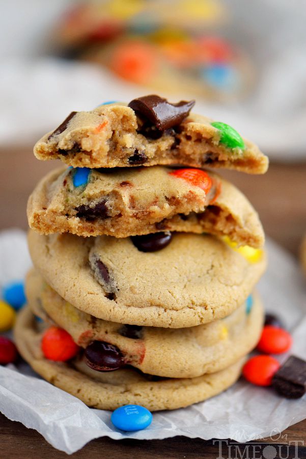 These Bakery Style M&M's and Chocolate Chunk Cookies are my new favorite thing. Incredibly soft, infinitely chewy and easy as can be. You need to give these a try!