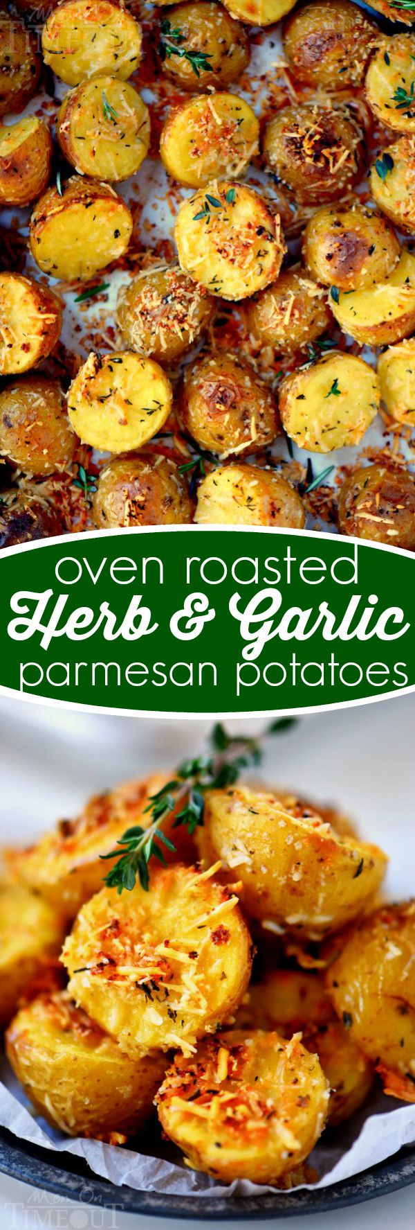 oven-roasted-herb-garlic-parmesan-potatoes-recipe-collage