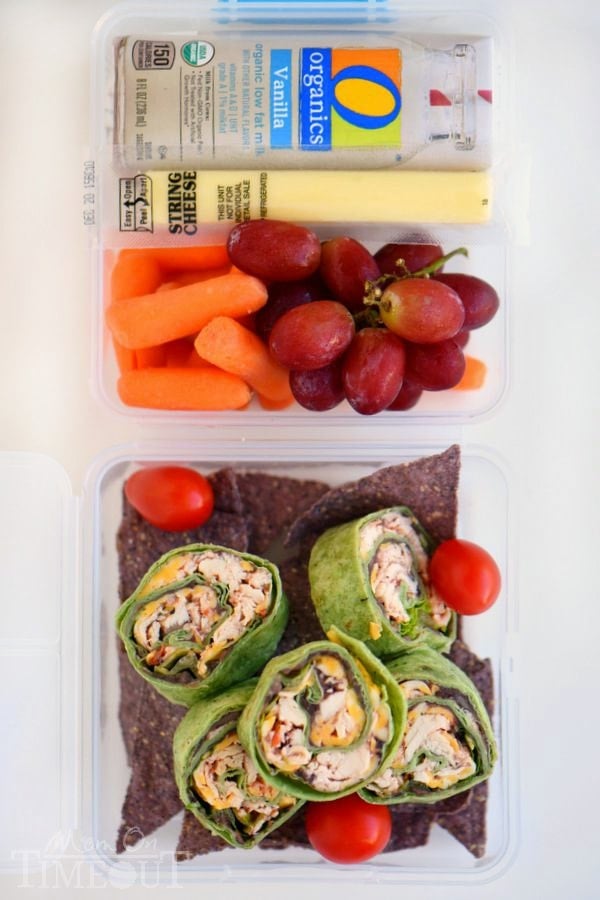 Lunch rut got you down? Try these three out of the box lunch ideas to keep you in the lunching game! Chicken Nachos Bar, Salsa Chicken Wrap, and Kabobs-a-lot lunches!