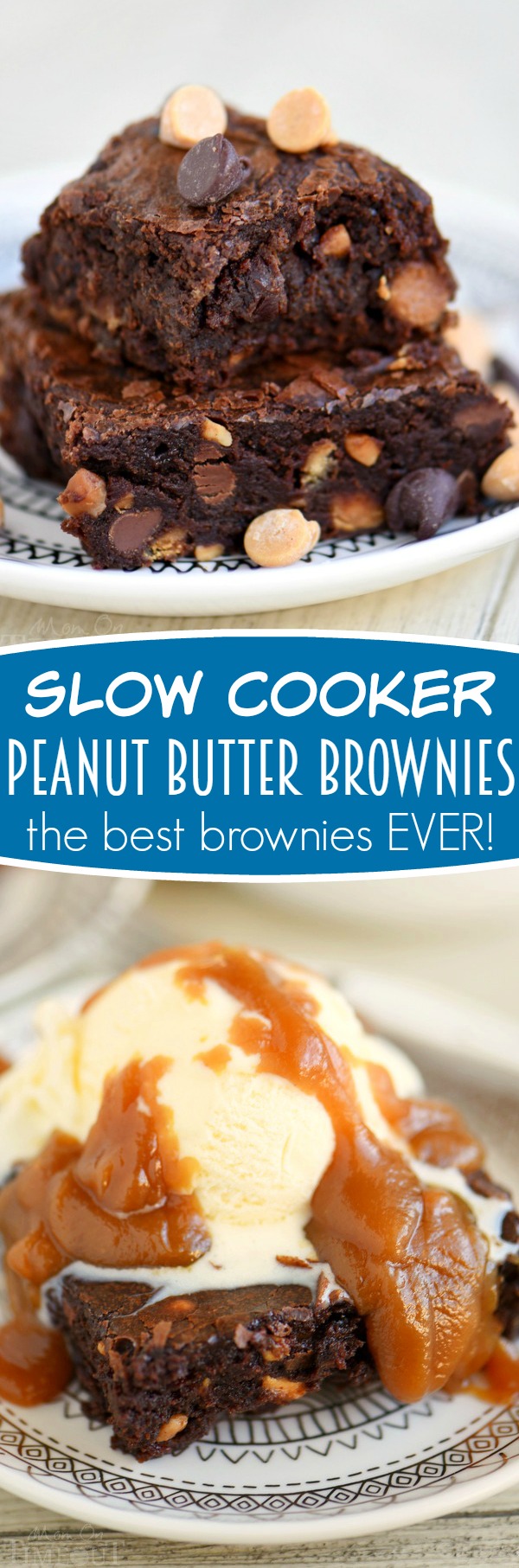 Once you make these Slow Cooker Peanut Butter Brownies - you'll never make brownies in the oven again! Seriously, the best brownies EVER and the recipe is SO easy!