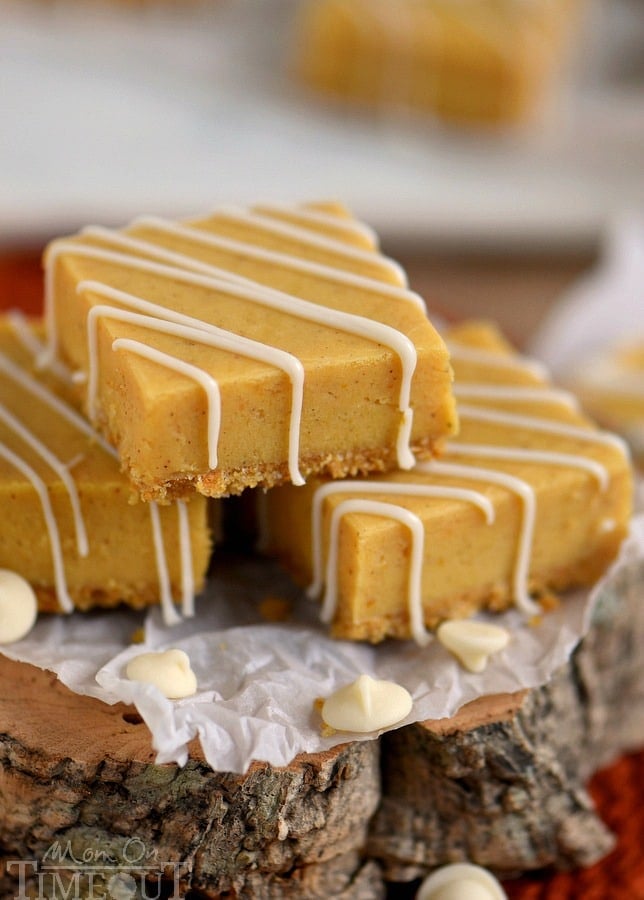 This delightful White Chocolate Pumpkin Pie Spice Fudge is made with real pumpkin, is sitting on a graham cracker crust and is topped with a white chocolate drizzle - perfection! Be sure to make a batch for friends and family this year!