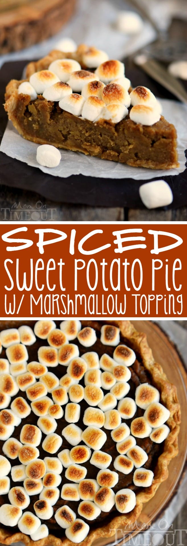 A classic pie with a sticky sweet update...Spiced Sweet Potato Pie with Marshmallow Topping! This easy and DELICIOUS pie needs to make it onto YOUR holiday menu!