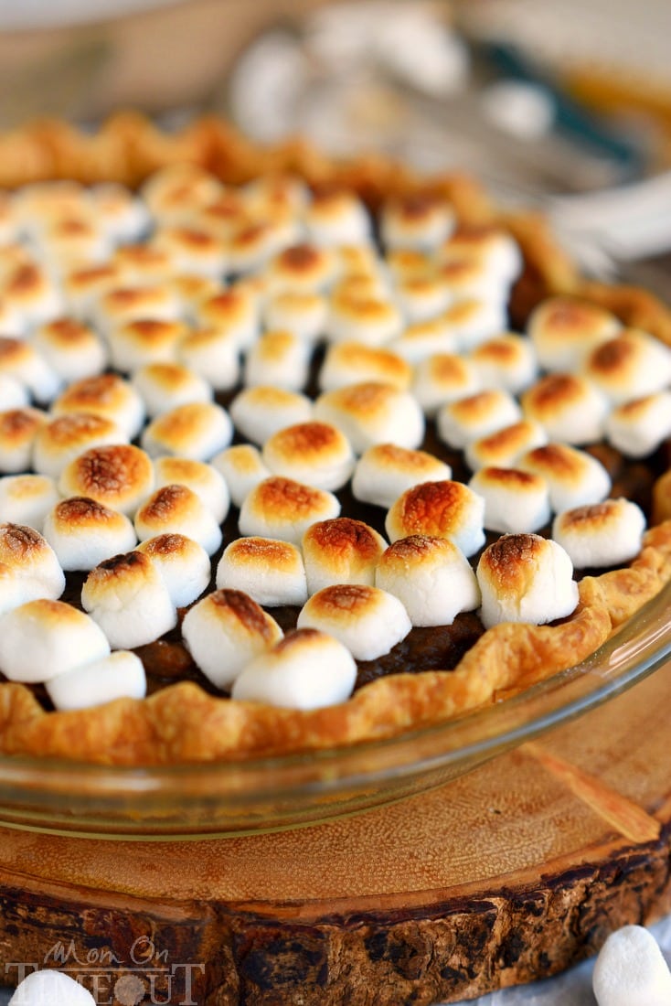 A classic pie with a sticky sweet update...Spiced Sweet Potato Pie with Marshmallow Topping! This easy and DELICIOUS pie needs to make it onto YOUR holiday menu!