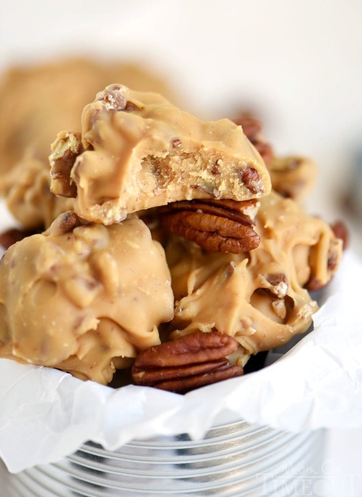 Old fashioned candy is the best! I love surprising friends and family with homemade candy during the holidays and these Buttermilk Pecan Pralines is one of my favorites! Ultra smooth and creamy and oh-so decadent, it's everyone's favorite treat!