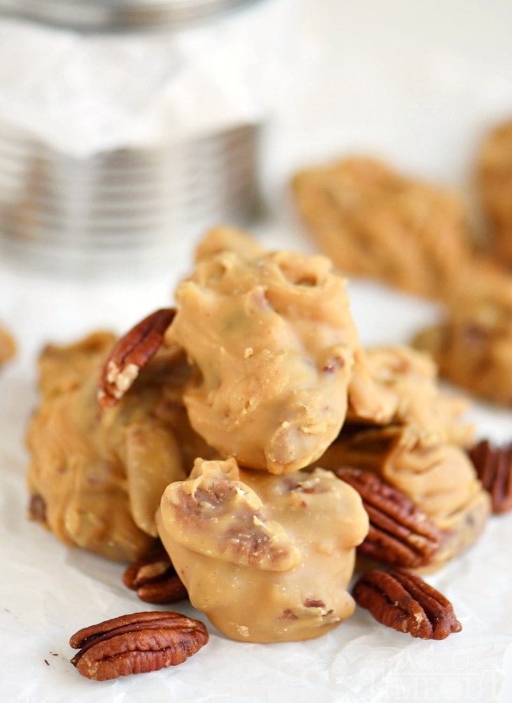 Old fashioned candy is the best! I love surprising friends and family with homemade candy during the holidays and these Buttermilk Pecan Pralines is one of my favorites! Ultra smooth and creamy and oh-so decadent, it's everyone's favorite treat!