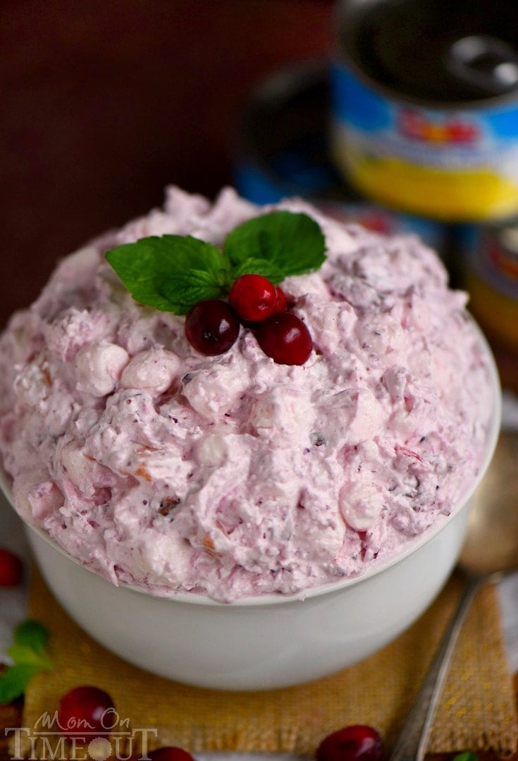 What your holiday table is missing! Cranberry Fluff is an easy dessert salad made with cranberries, pineapples, coconut and marshmallows. No one can resist this beautiful and scrumptious dessert!