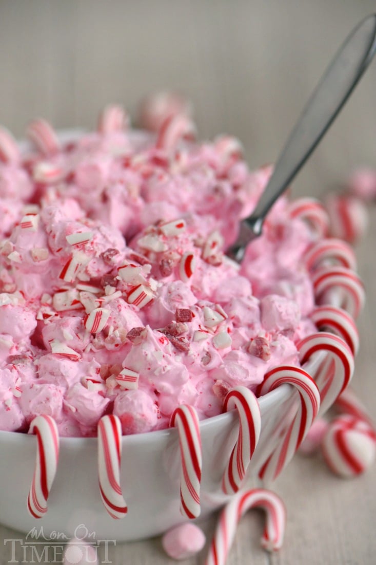 I've got the prettiest, two minute dessert you're going to make all holiday season long for you today! This Peppermint Fluff has just four ingredients and will disappear as quickly as you can make it. Double the recipe for a crowd!