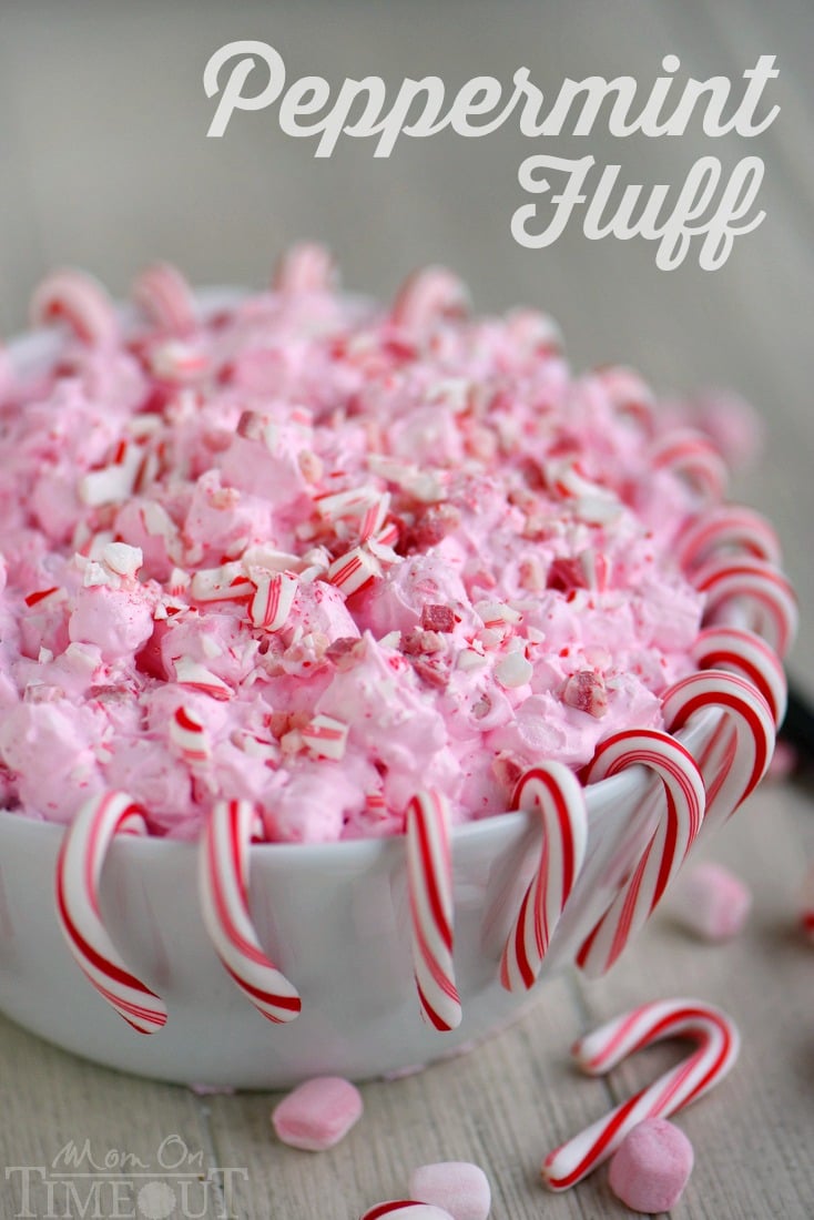 I've got the prettiest, two minute dessert you're going to make all holiday season long for you today! This Peppermint Fluff has just four ingredients and will disappear as quickly as you can make it. Double the recipe for a crowd!