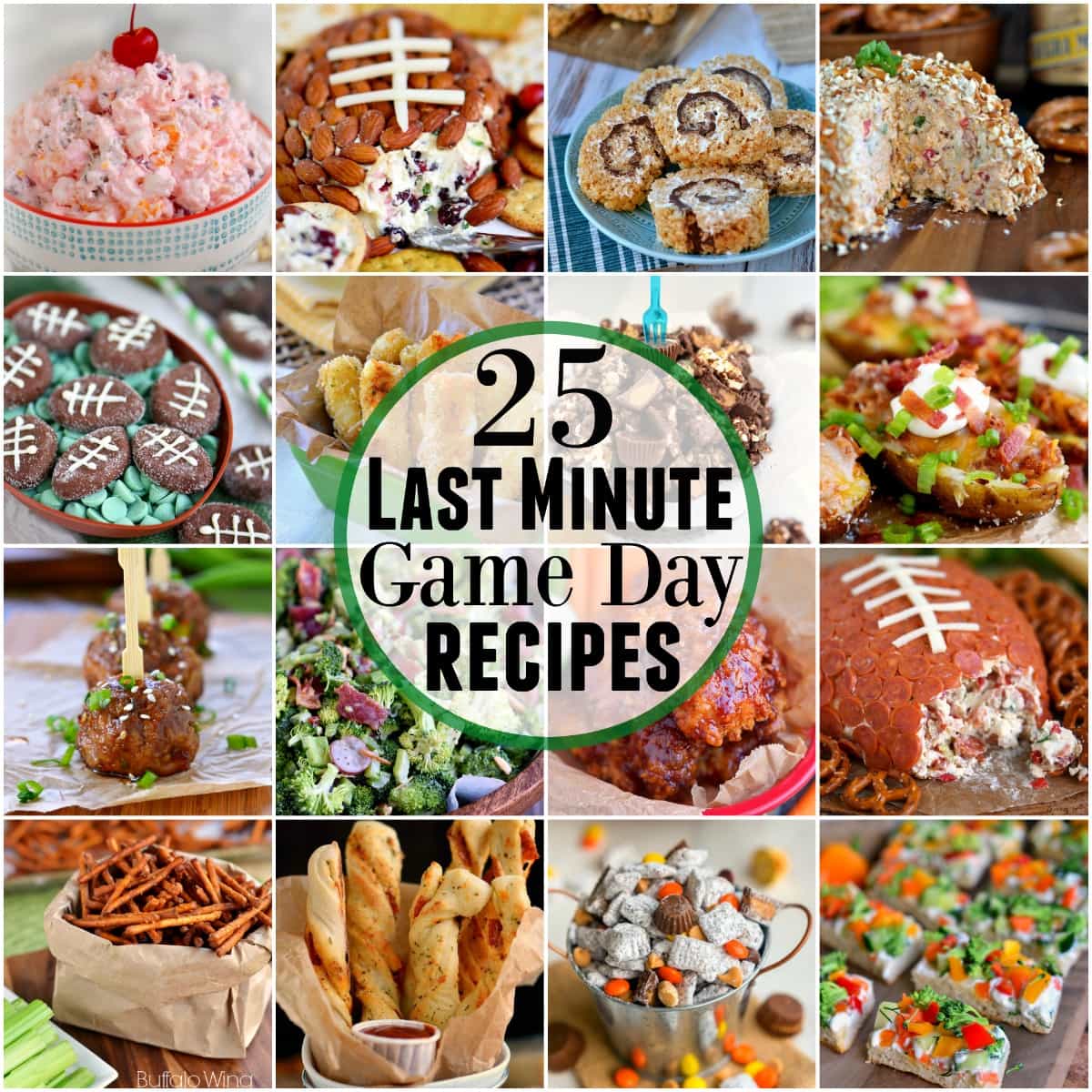 For those of you who procrastinate like I do - 25 Last Minute Game Day Recipes that require minimal ingredients and time! Sweets, savory, snacks - you'll find it all here!