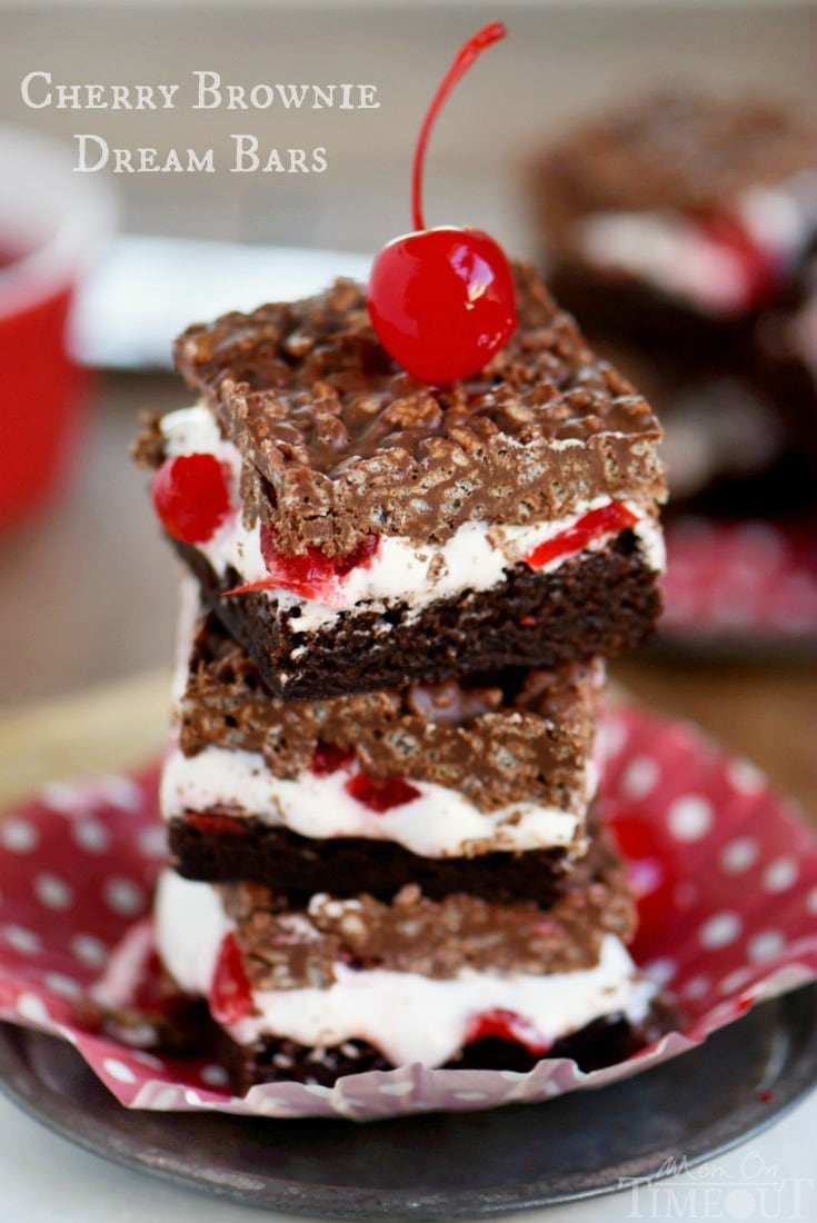 These Cherry Brownie Dream Bars are sure to become your new favorite thing. From the fudgy brownie base to the crunchy topping - every bite of these bars is like a dream come true!