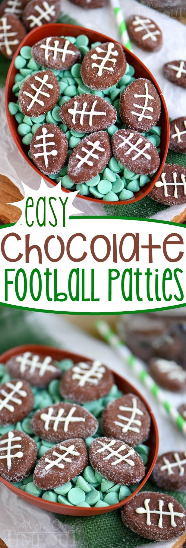 Sweet and easy Chocolate Football Patties are the PERFECT addition to your game day celebration! Delicious and fun - this game day treat will always be a top pick!