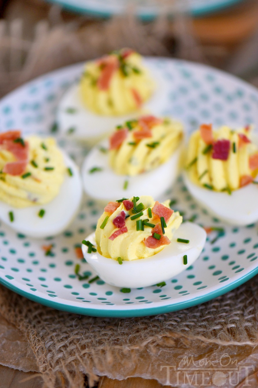 Bacon Cream Cheese Deviled Eggs are delightfully creamy and perfectly savory with the addition of bacon and chives! Double the batch because these won't last long! The perfect appetizer for picnics, BBQ's and parties!