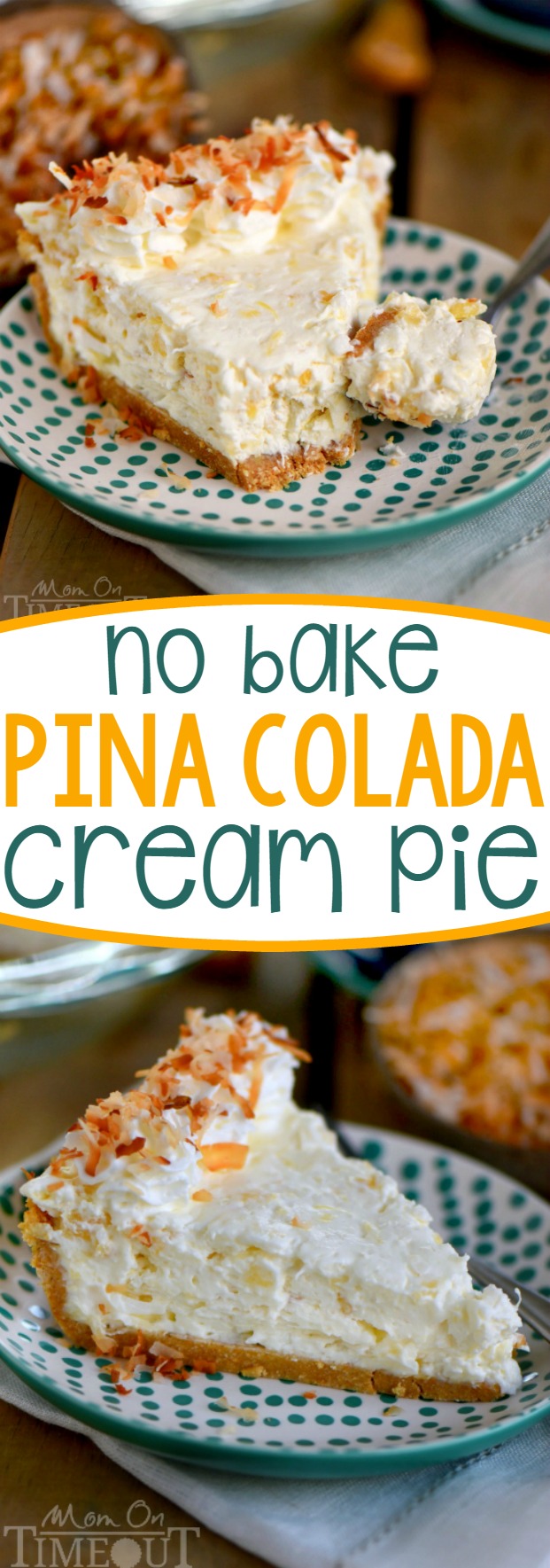 If you like drinking pina coladas...you're going to love this No Bake Pina Colada Cream Pie! It's absolutely the EASIEST pie and it tastes amazing! This pie goes great with friends :)