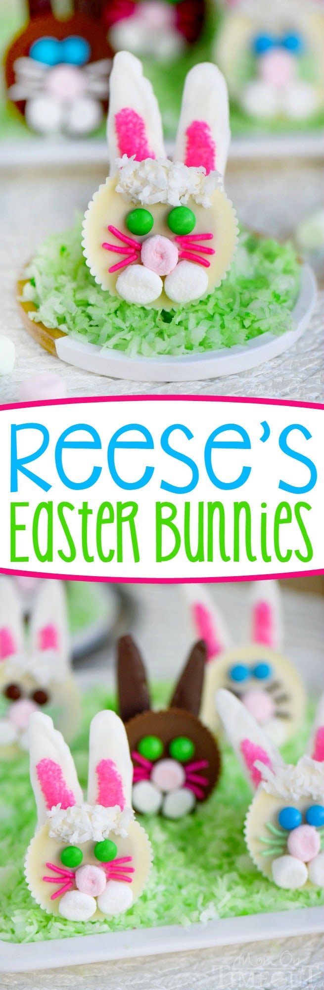 Nothing says Easter fun like these adorable Reese's Easter Bunnies! My two boys helped me make these tasty little treats and they are almost too cute to eat! 