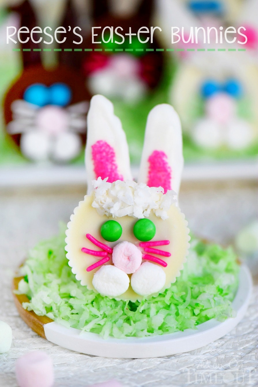 Nothing says Easter fun like these adorable Reese's Easter Bunnies! My two boys helped me make these tasty little treats and they are almost too cute to eat! 