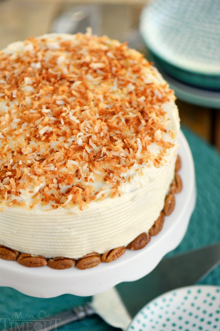 This Slow Cooker Carrot Cake with Cream Cheese Frosting is going to change your life! Free up the oven and get the moistest carrot cake you've ever had - right from your slow cooker! Made without oil or butter and loaded with coconut, pineapple and pecans!