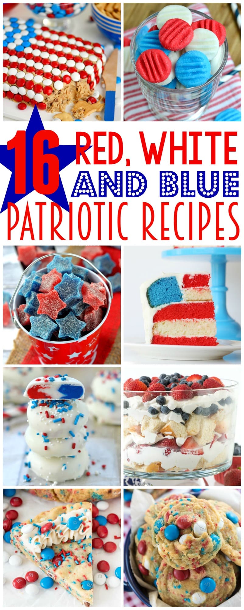 Celebrate this 4th of July weekend with all things red, white, and blue! I've rounded up some amazing Red, White, and Blue Patriotic Recipes here for you to enjoy with your friends and family! Pick your favorite and get ready party! All these recipes are ideal for Memorial Day and Labor Day weekend as well!