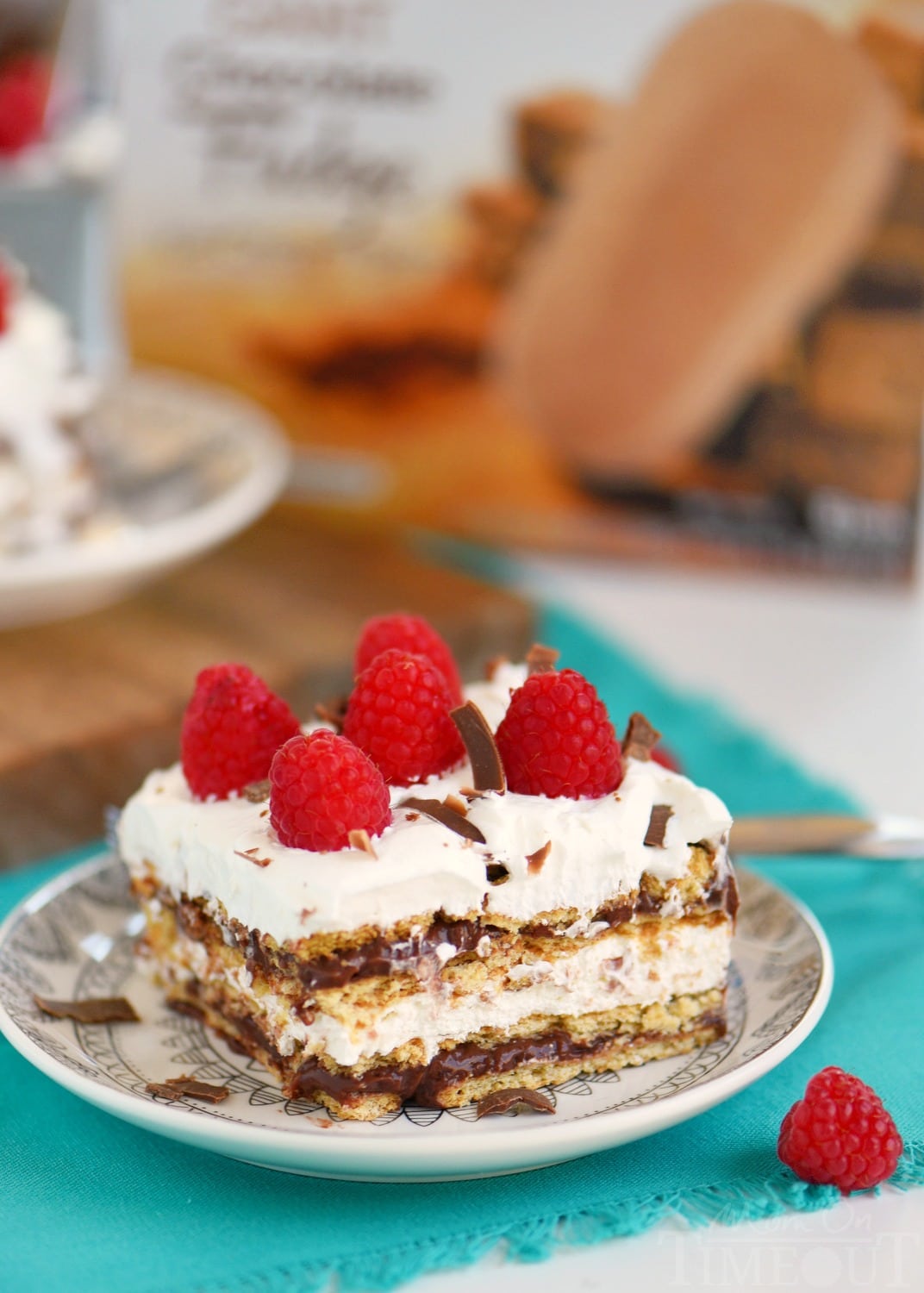 Because summer is too short to not eat cake...Keep the oven off and enjoy this Skinny Chocolate Raspberry Icebox Cake today! This easy dessert recipe is perfect for hot summer days AND swimsuit season! Comes together in no time and trust me, it will be the star of the show!