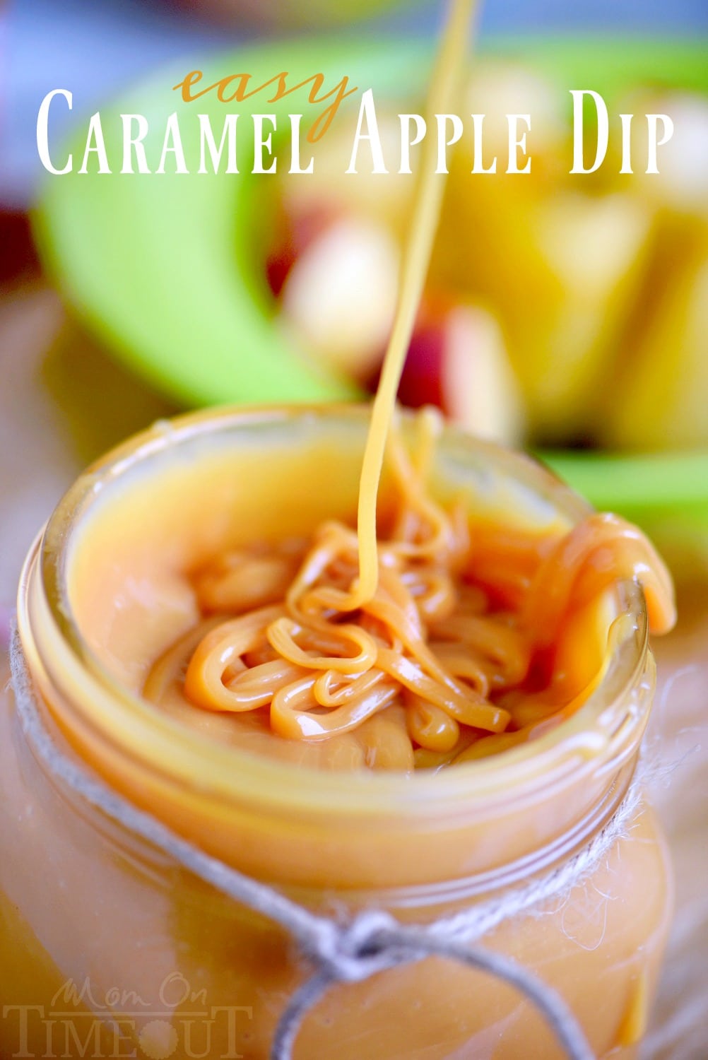 caramel apple dip in jar