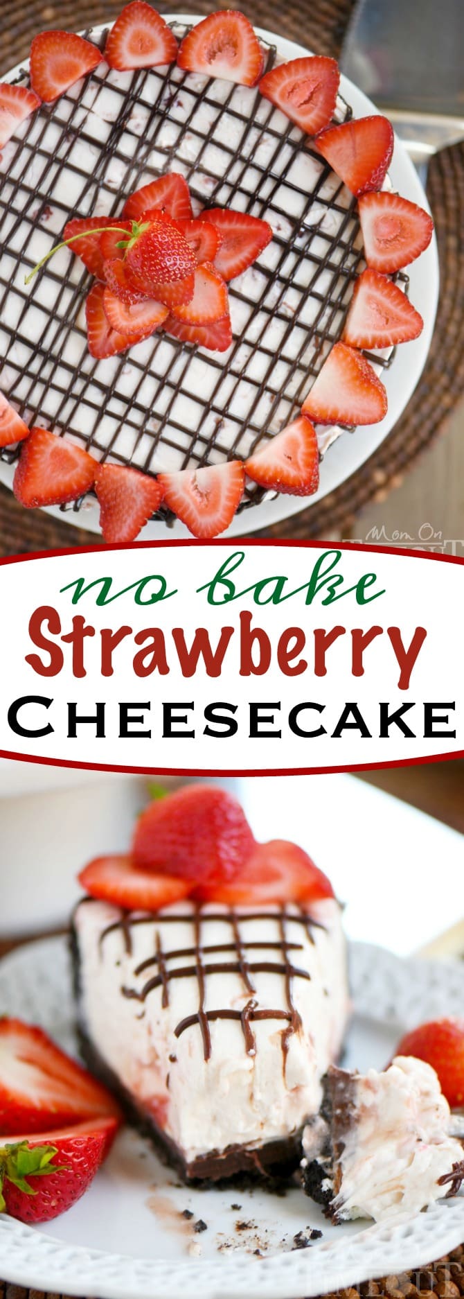 strawberry-no-bake-cheesecake-collage