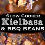 slow-cooker-kielbasa-barbecue-beans-collage