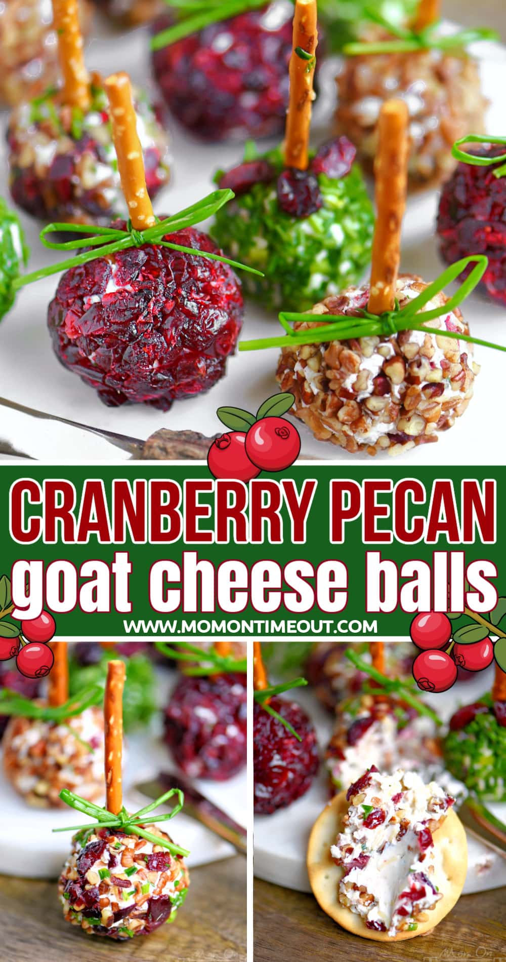 Cranberry Pecan Mini Goat Cheese Balls Mom On Timeout