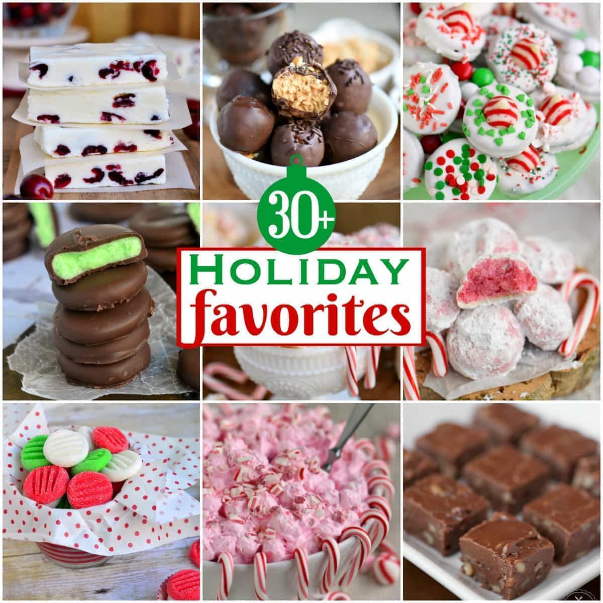 Find your new holiday favorites here! Candies, cookies, desserts, appetizers, and more! A delicious round-up featuring the best of the holidays! // Mom On Timeout