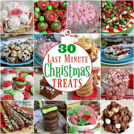30 Last Minute Christmas Treats that you can make just in time for Christmas! Lots of great recipes here that take just a handful of ingredients and less than 15 minutes! // Mom On Timeout