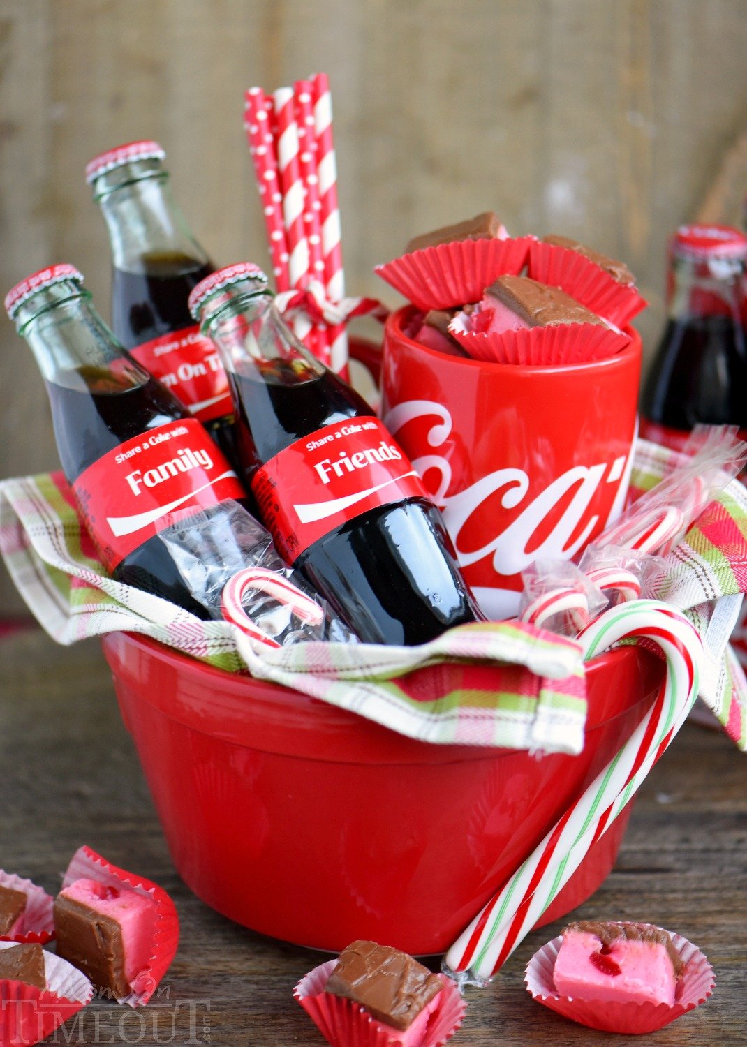 Because we can... Cherry Coke Fudge! A decadent cherry fudge topped with a Coca-Cola chocolate frosting! This irresistible fudge is sure to be a hit this holiday season! // Mom On Timeout