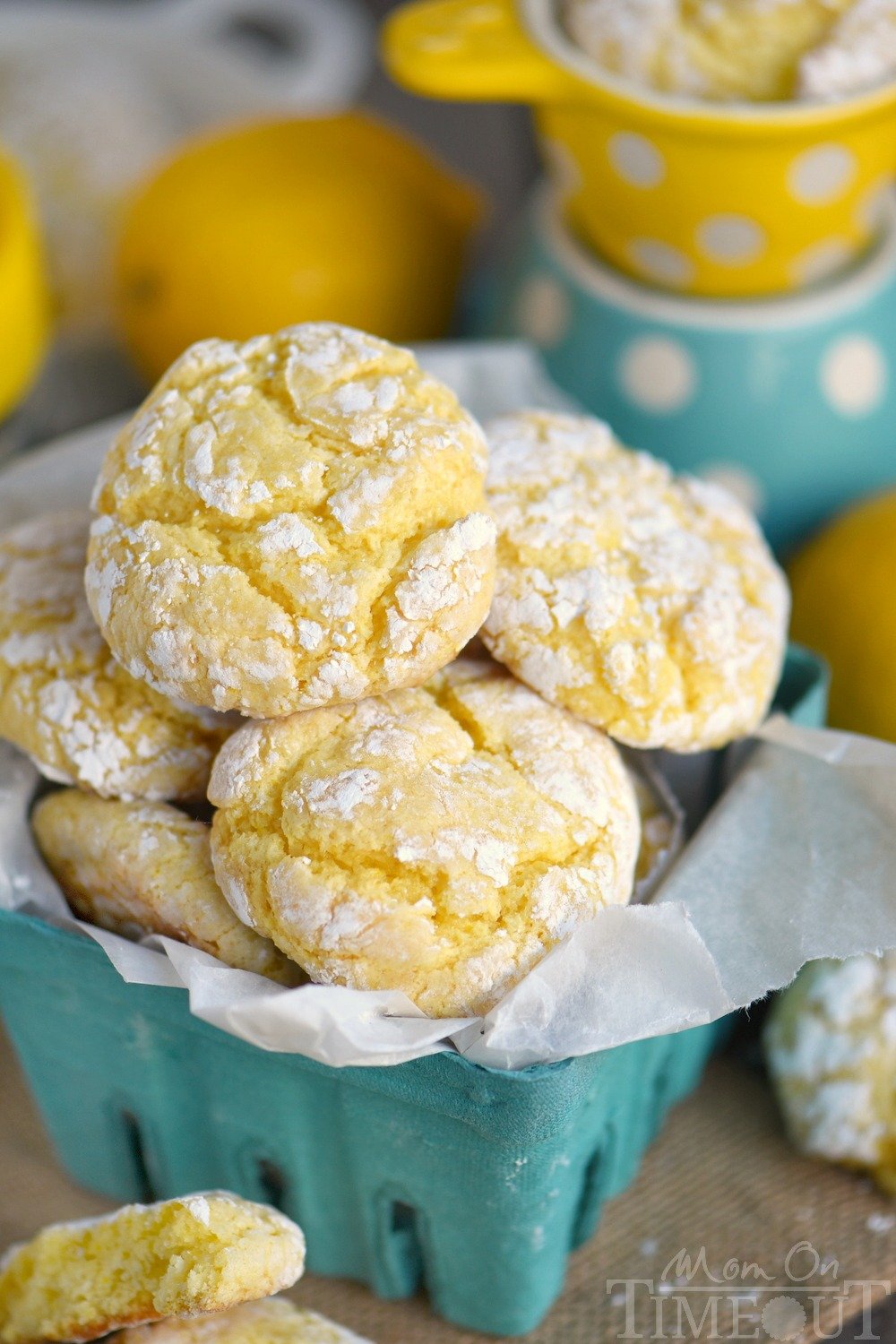 These Lemon Whippersnaps are perfect for a party! Super easy to make with just a handful of ingredients! Lemon zest and lemon juice give these amazing cookies a bright, bold flavor that's impossible to resist! // Mom On Timeout