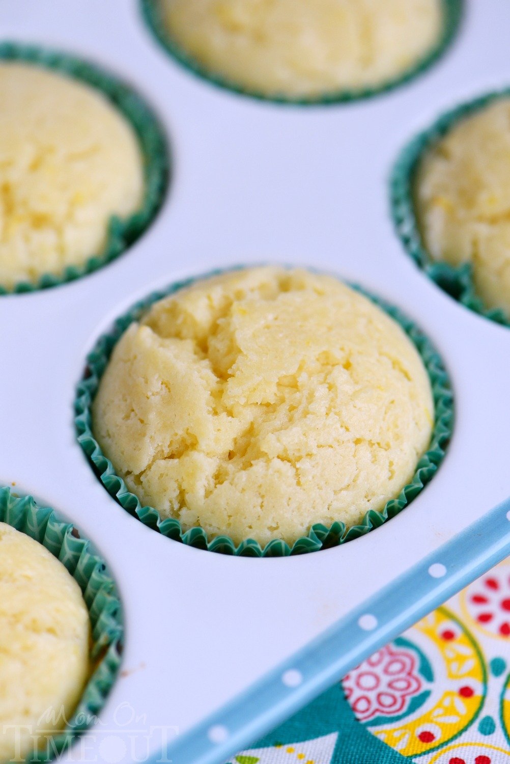 These Skinny Lemon Muffins are made with Greek yogurt, coconut oil and plenty of lemon zest for a fabulous bright, lemon flavor! So tender and moist, these muffins are a great way to start to your day! // Mom On Timeout