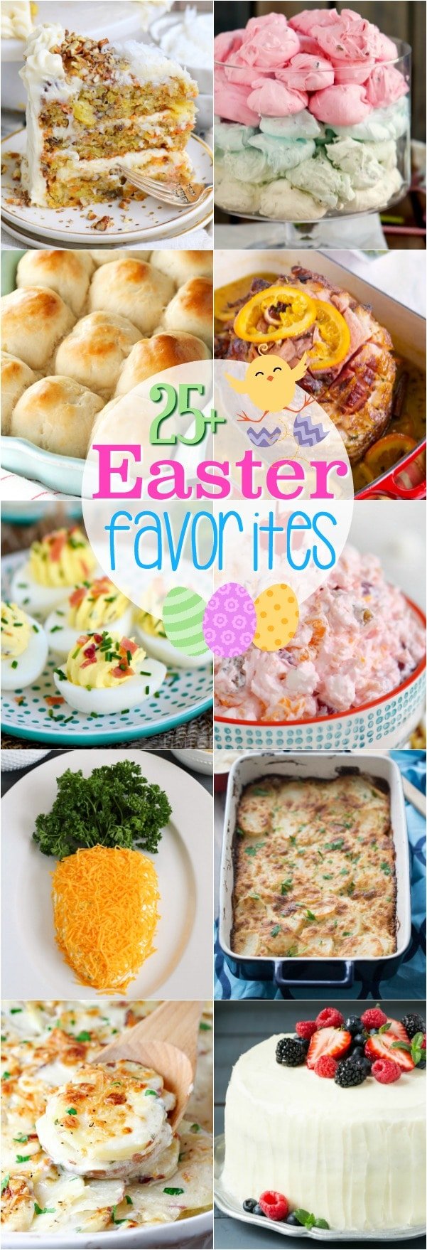 More than 25 Easter Favorites for your holiday menu! Sweets and savory recipes abound in this tasty Easter round-up! Add a few to your Easter celebration! // Mom On Timeout