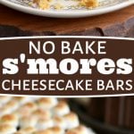 no-bake-smores-cheesecake-bars-collage