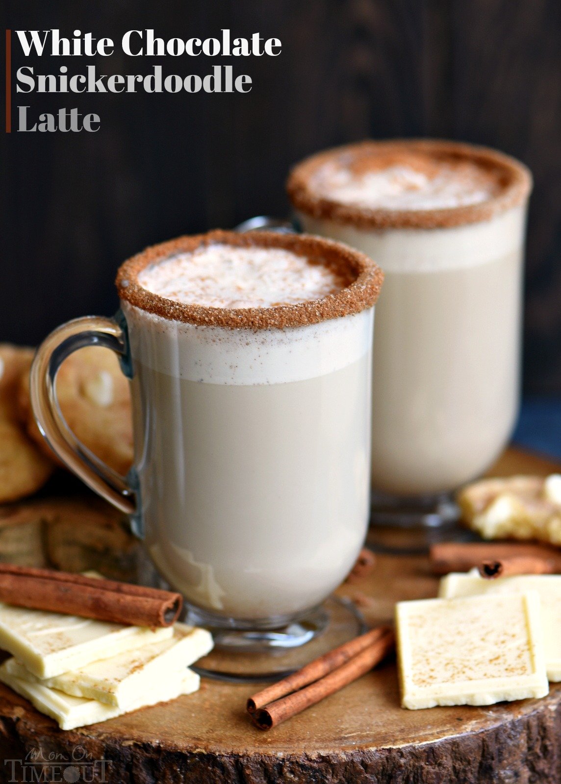 Making your own coffeehouse style latte has never been easier or more delicious! This White Chocolate Snickerdoodle Latte will delight your taste buds and all from the convenience of your own home! // Mom On Timeout