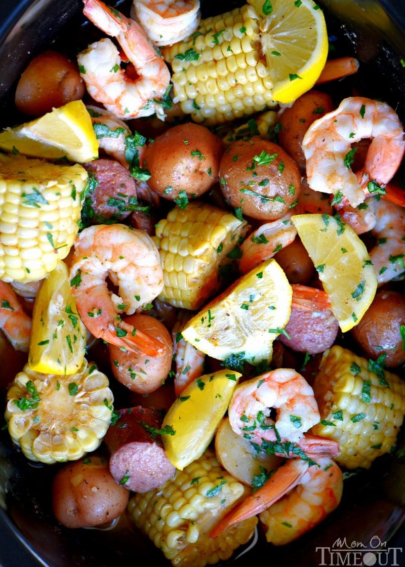 slow cooker shrimp boil recipe in crockpot