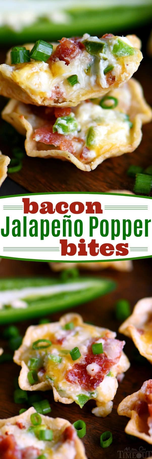These Bacon Jalapeño Popper Bites are the ULTIMATE appetizer! Cheesy, creamy, spicy, bite-sized and did I mention loaded with bacon?? Sure to be the hit of your next party! // Mom On Timeout #appetizer #bacon #creamcheese #gameday #holiday #entertaining #ad @FritoLay #mingleinabox #sweepstakes