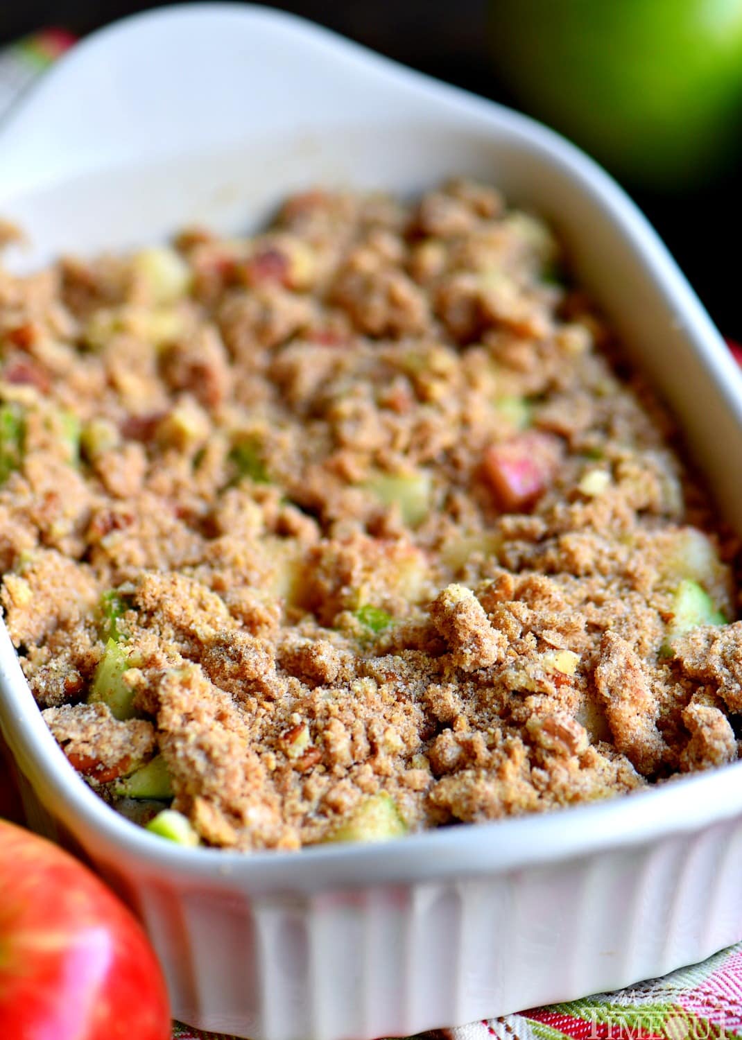 nappagestreusel sur trempette aux pommes