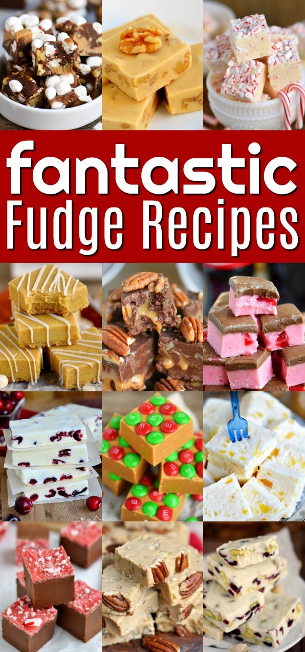 An amazing collection of the very best fudge recipes! Quick and easy, cooked, chocolate, peanut butter, nuts or no nuts, peppermint, pineapple - we've got it all! Perfect for the holiday season and all year long! // Mom On Timeout #fudge #recipe #recipes #holiday #christmas #easyfudge #chocolate #peanutbutter #peppermint