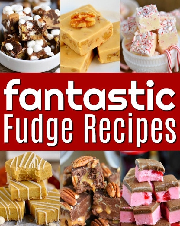 An amazing collection of the very best fudge recipes! Quick and easy, cooked, chocolate, peanut butter, nuts or no nuts, peppermint, pineapple - we've got it all! Perfect for the holiday season and all year long! // Mom On Timeout